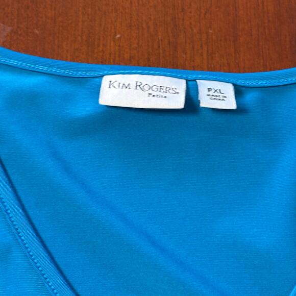 Kim Rogers Blue Top Size XL Petite - Picture 2 of 6